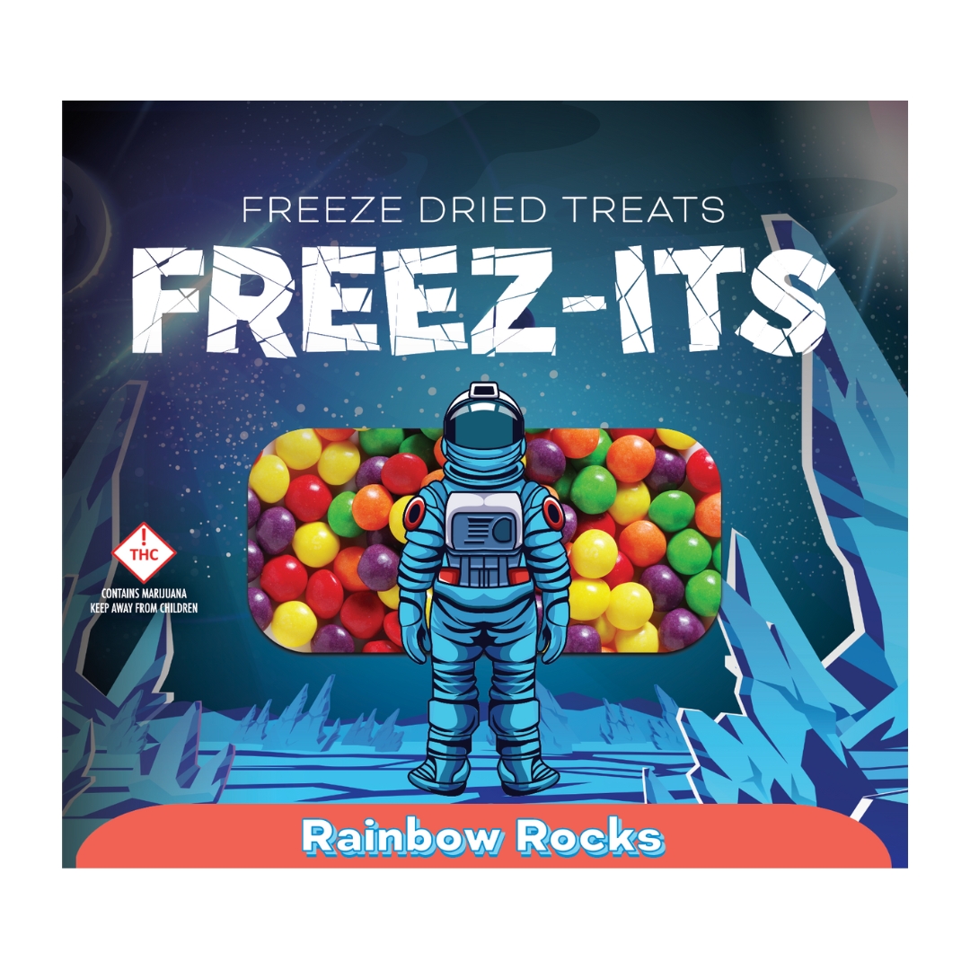 Photograph of product: FREEZ-ITS | Freeze Dried Treats | Rainbow Rocks | 100mg