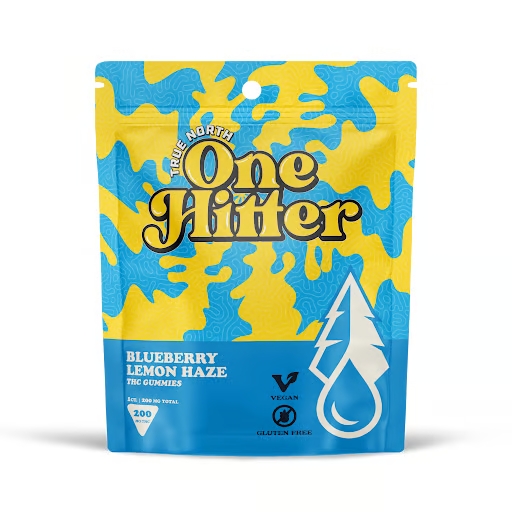 Photograph of product: True North - Blueberry Lemon Haze - One Hitter Gummy - 200mg