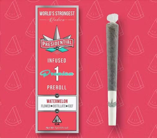 Photograph of product: Presidential - Watermelon - Infused Preroll