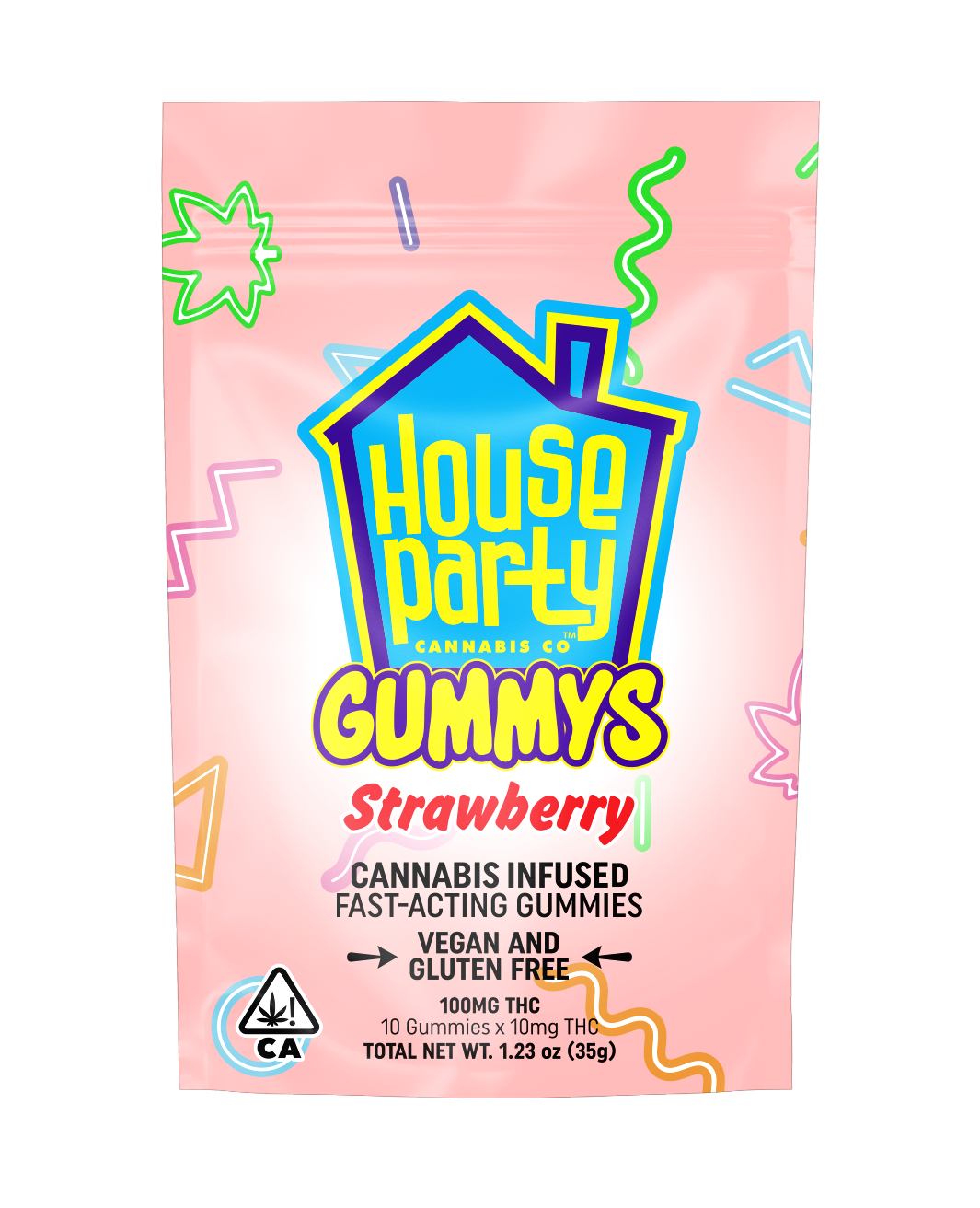 Photograph of product: 100MG - EDIBLE (GUMMIES) - STRAWBERRY