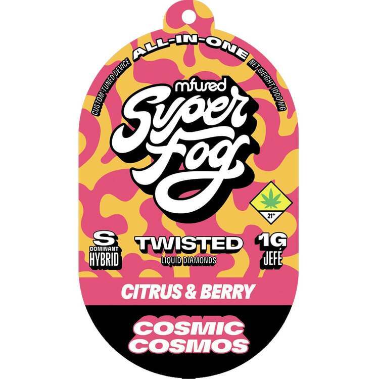 Photograph of product: Super Fog: Cosmic Cosmos - Twisted Liquid Diamonds Disposable Cartridge