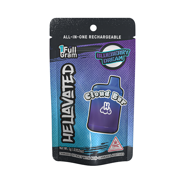 Photograph of product: 1g Blueberry Dream CLOUD BAR All-in-One
