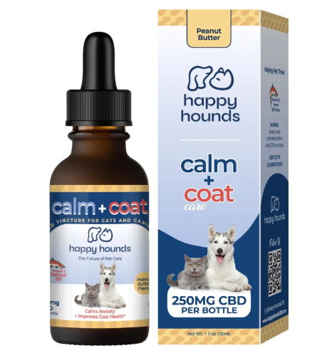 Photograph of product: Happy Hounds | Calm + Coat Salmon Oil Drops for Pets