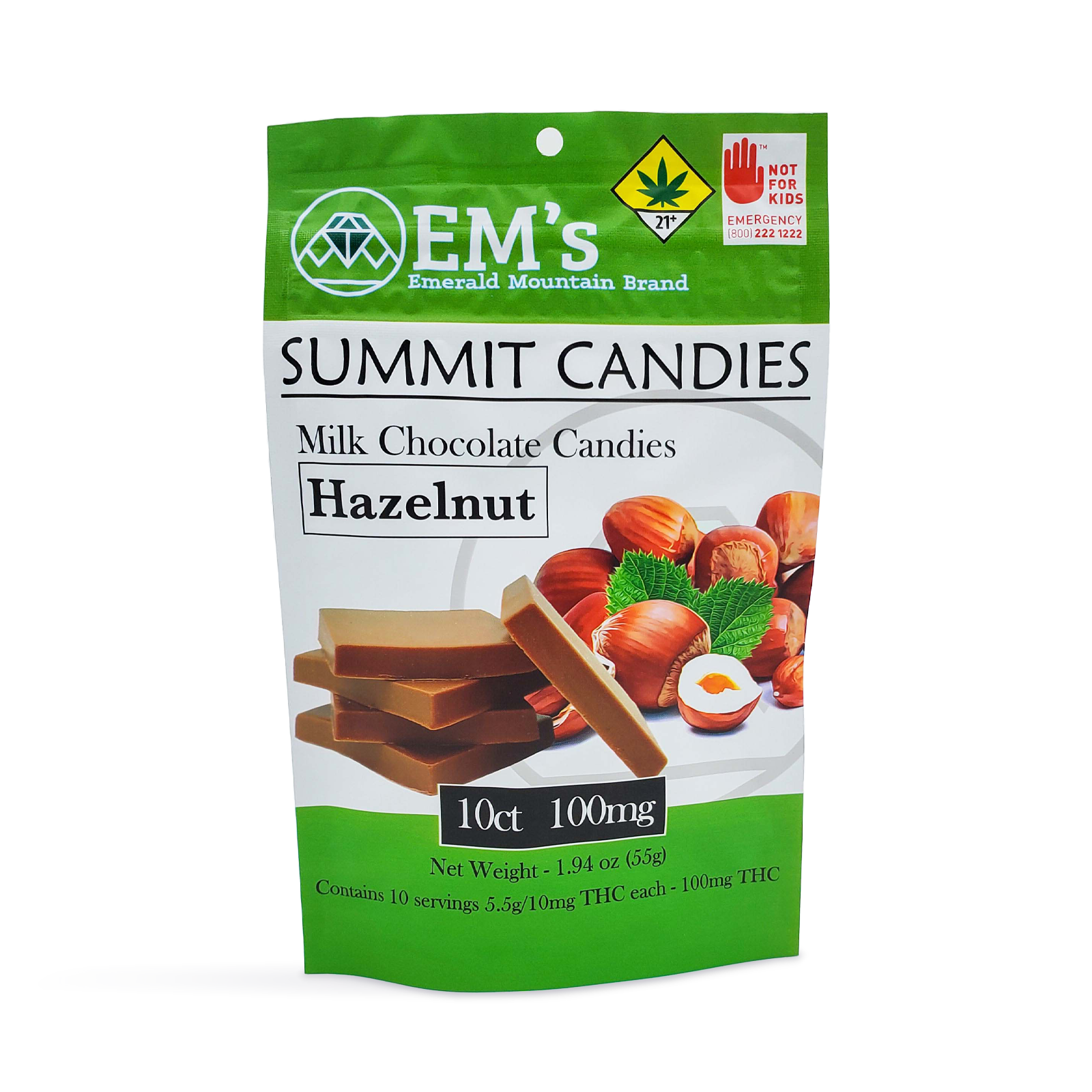 Photograph of product: Milk Chocolate Hazelnut Candies 10-pack