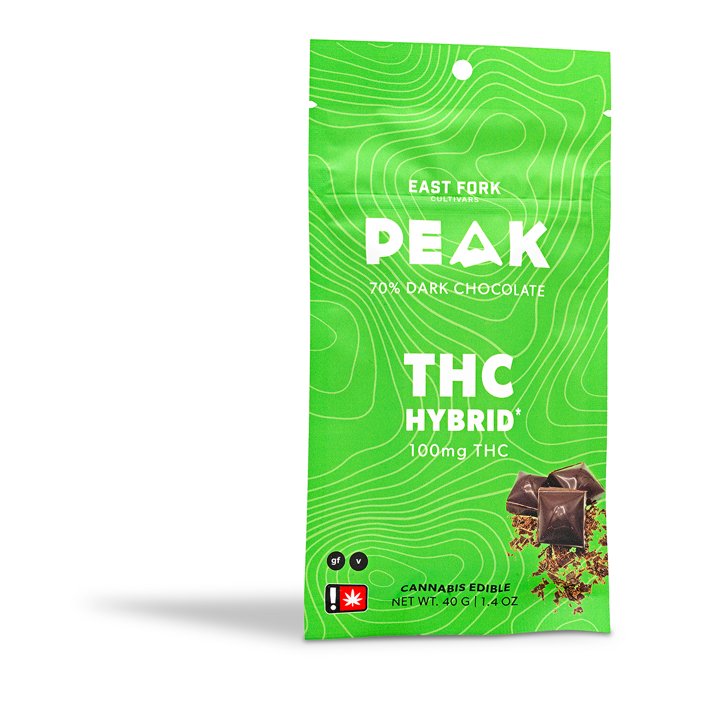 Photograph of product: East Fork - Hybrid Dark Chocolate - 1.4oz