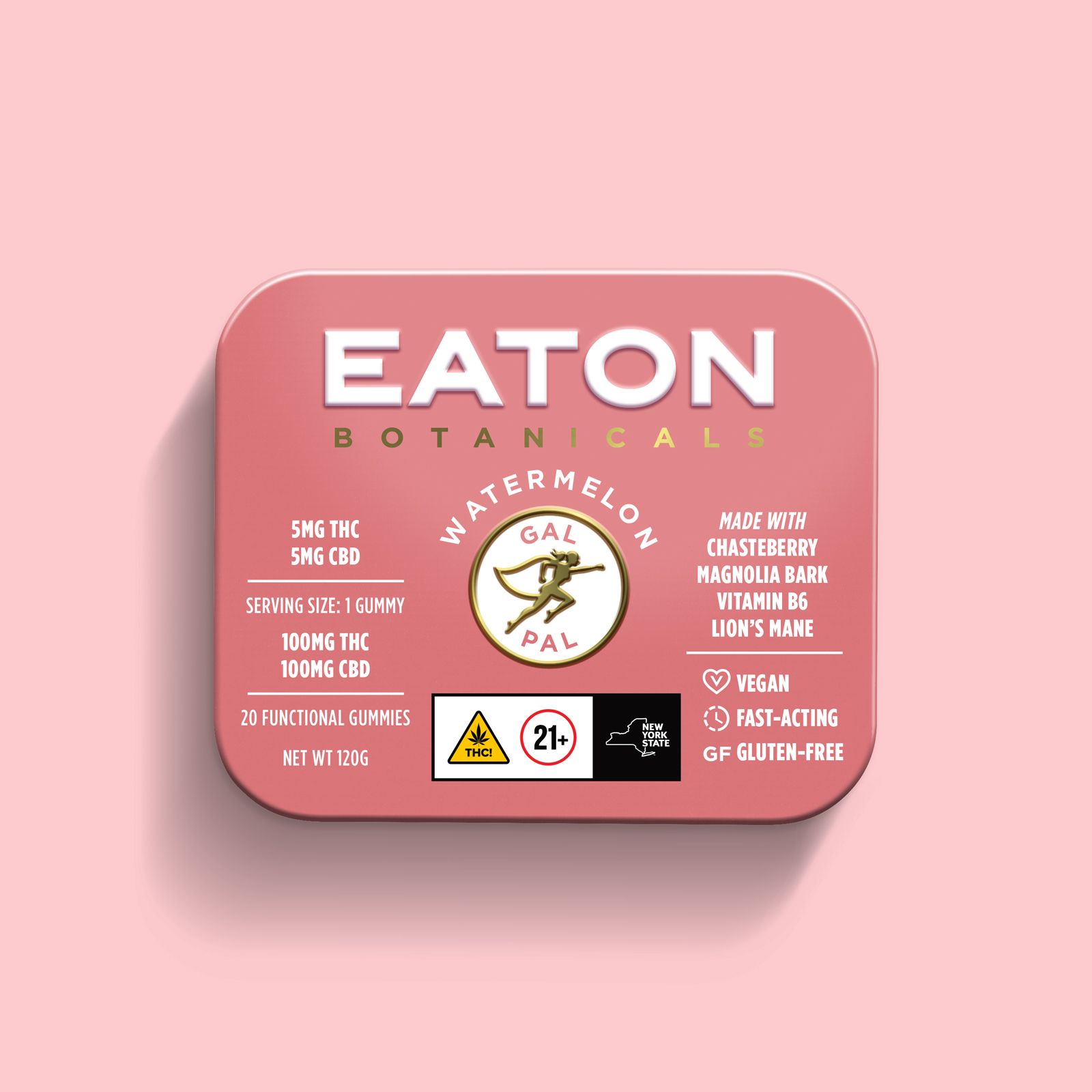 Photograph of product: Eaton Botanicals | Watermelon (Gal Pal) | 100MG TH-oui 100MG CBD