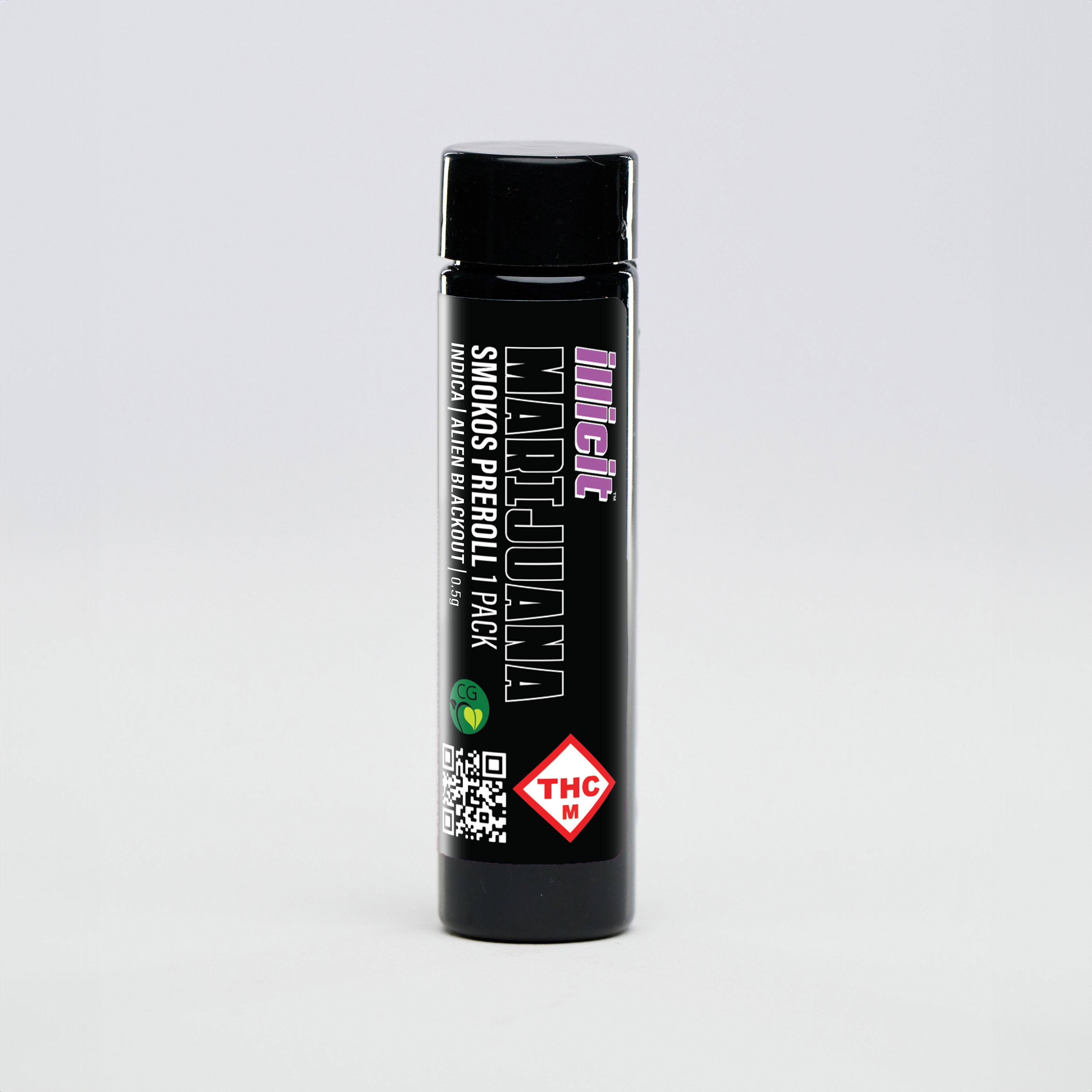 Photograph of product: 0.5g Preroll | Alien Blackout