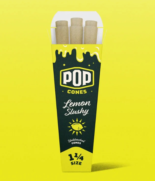 Photograph of product: Pop Cones | Lemon Slushy | 1 1/4 | 6pk