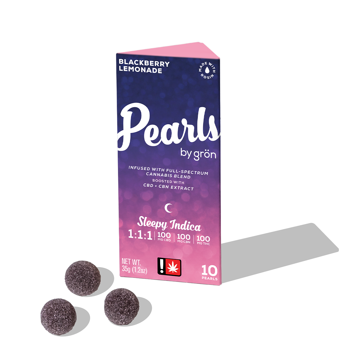 Photograph of product: 1:1:1 Blackberry Lemonade Pearls - CBN/CBD/TH-oui - Sleepy Oui'd