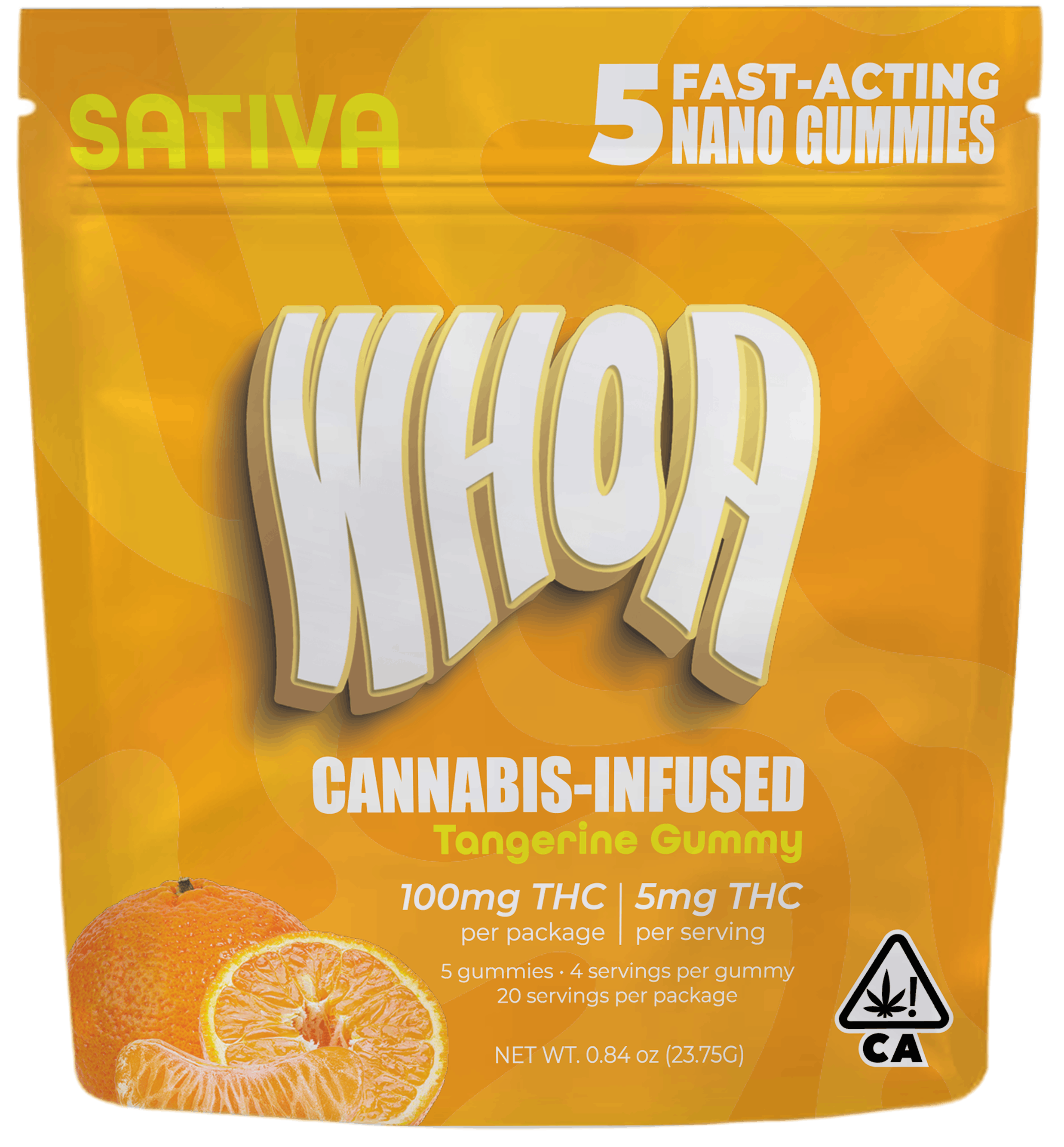 Photograph of product: TANGERINE | Oui'd GUMMY 5PK | 100MG