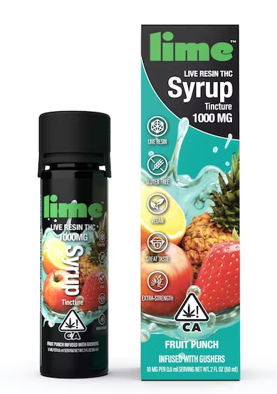 Photograph of product: Lime - Fruit Punch Live Resin Syrup 1000mg
