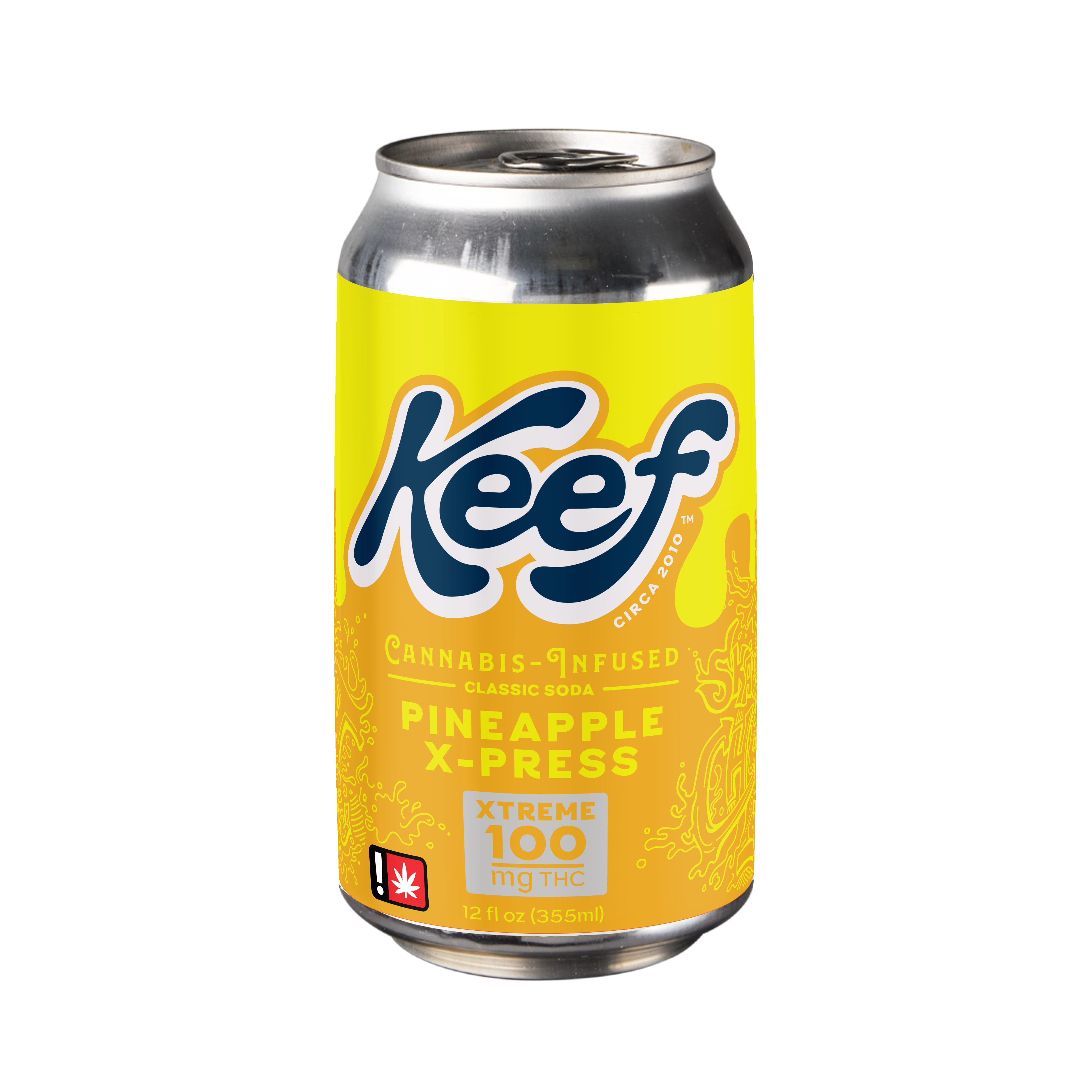 Photograph of product: Keef Pineapple X-Press Infused Soda 100mg