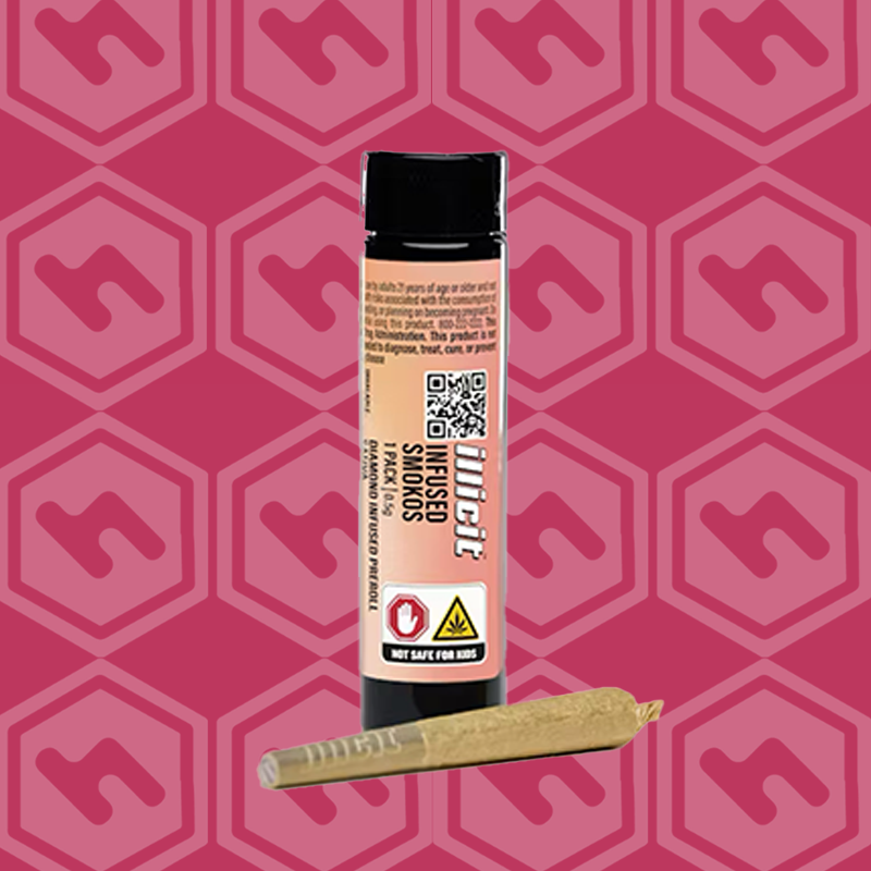 Photograph of product: Oui'd Diamond Infused Smokos Pre-Rolls .5g 2-Pack