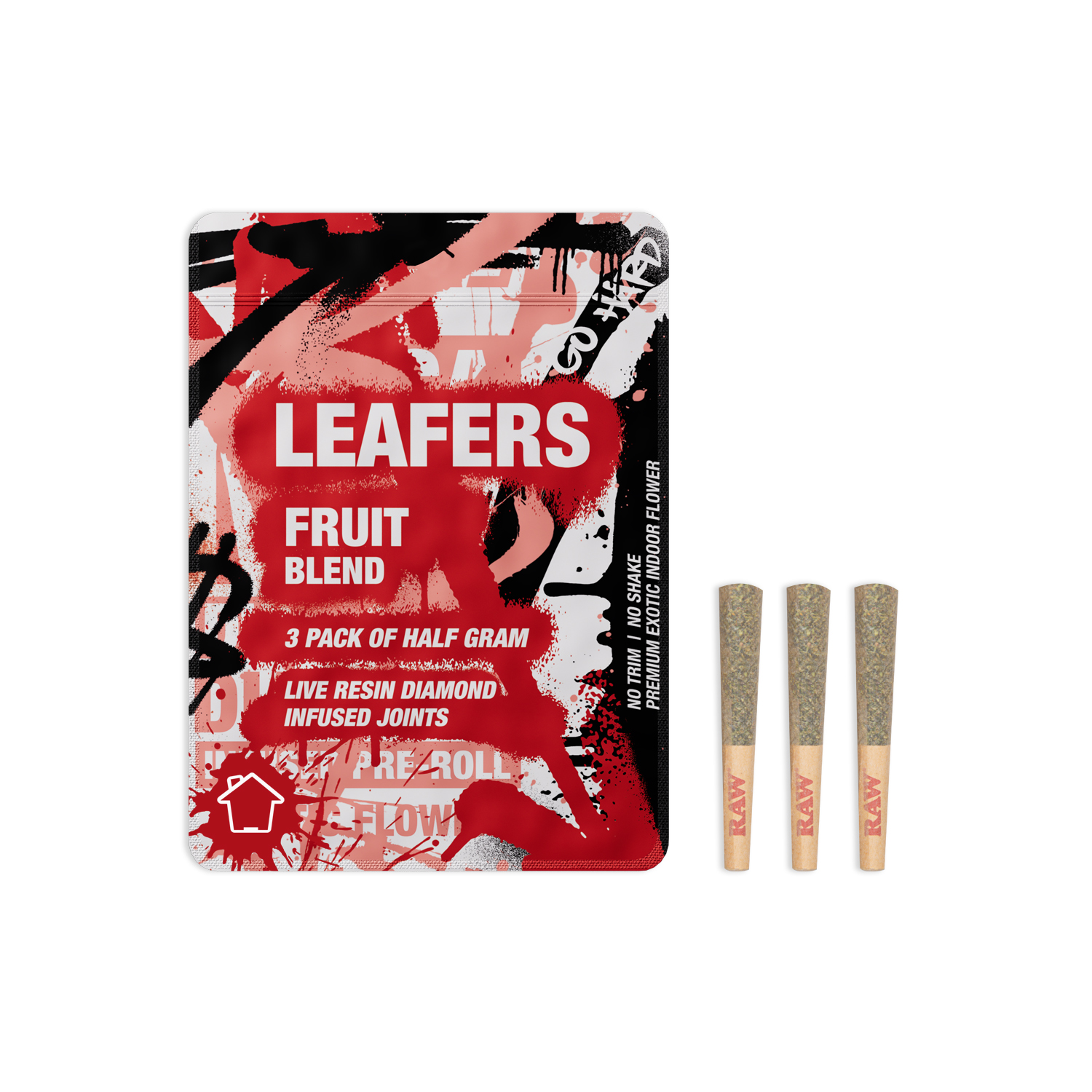 Photograph of Product: Fruit Blend Diamond-Infused (3-pack of .5g joints)