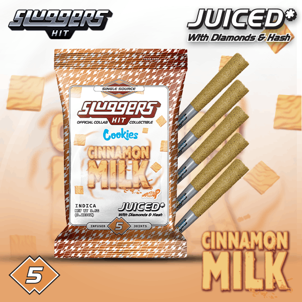 Photograph of product: Cinnamon Milk Sluggers - Infused Preroll - 3.5g 5pk - - 