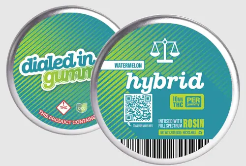 Photograph of product: Dialed In ROSIN Gummies - Strawberry Banana (H)