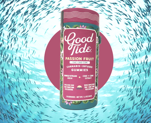 Photograph of product: Passion Fruit Rosin Gummies 1:1:1 100mg 10 pk