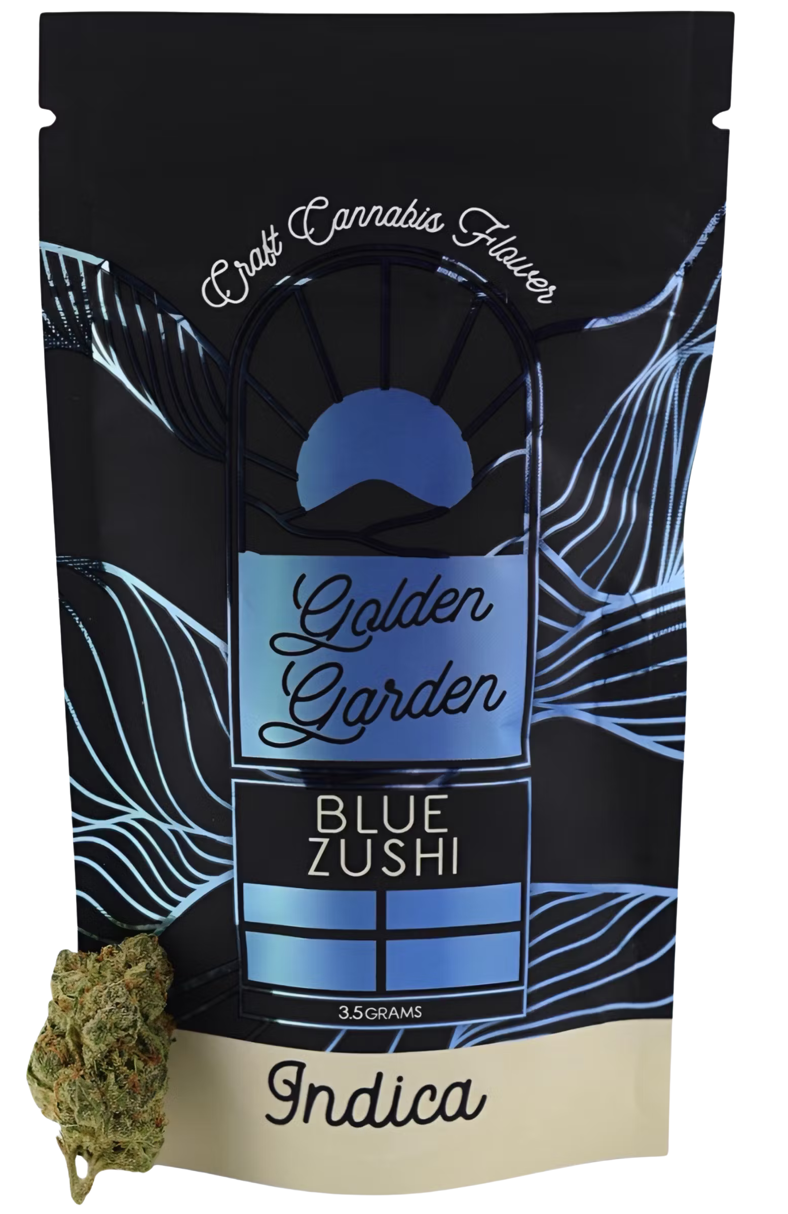 Photograph of product: Golden Garden - Blue Zushi - Flower - 3.5g
