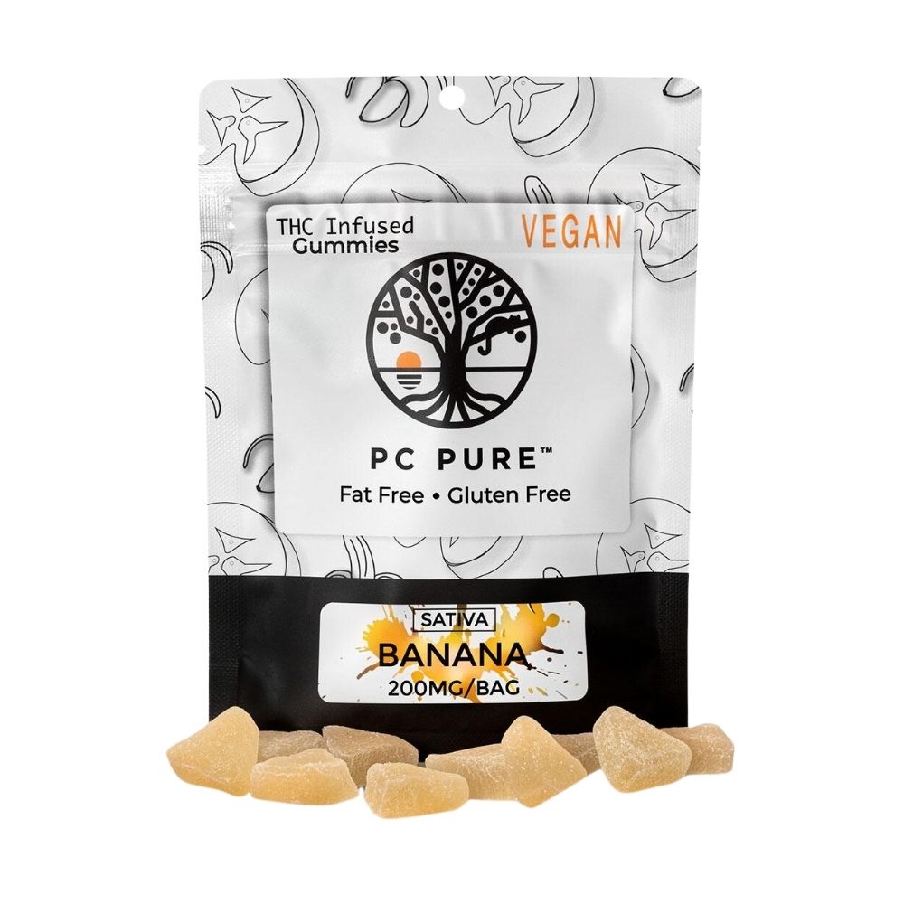 Photograph of product: PC Pure - Gummies - Banana - 200MG