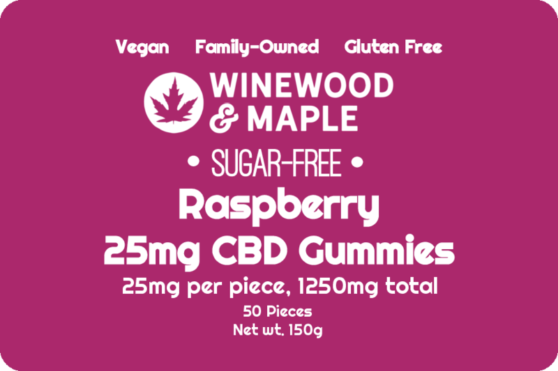 Photograph of product: CBD Gummies | Sugar Free Raspberry | 50 Pack [25mg/ea]