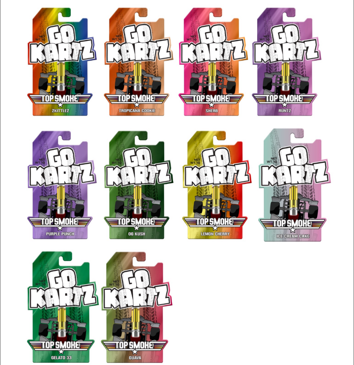 Photograph of product: Go Kartz - 1g Cart - Zkittlez