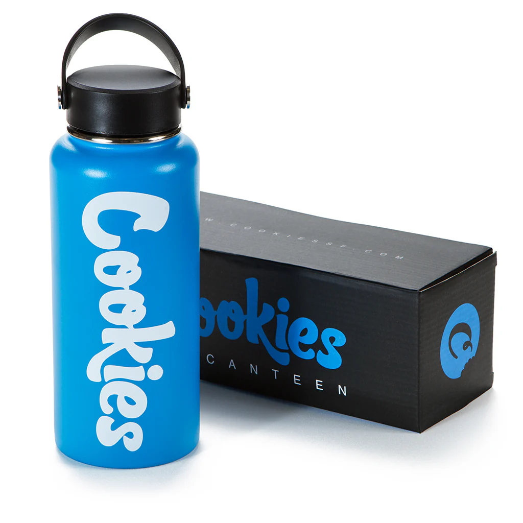 Photograph of product: Cookies: Accessories | Aluminum Hot/Cold Water Bottle | 32oz | Blue