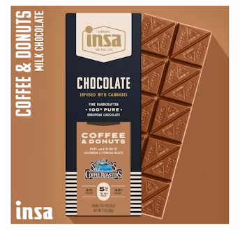 Photograph of product: Chocolate Bar - Coffee & Donuts - 20 Pcs - 100mg