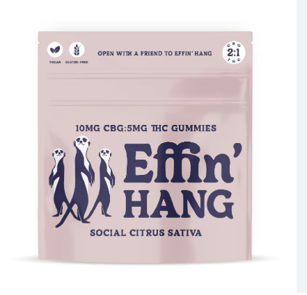 Photograph of product: Gummies | Effin' Hang 10CBG:5TH-oui | 100mg | 20pk | Effin'