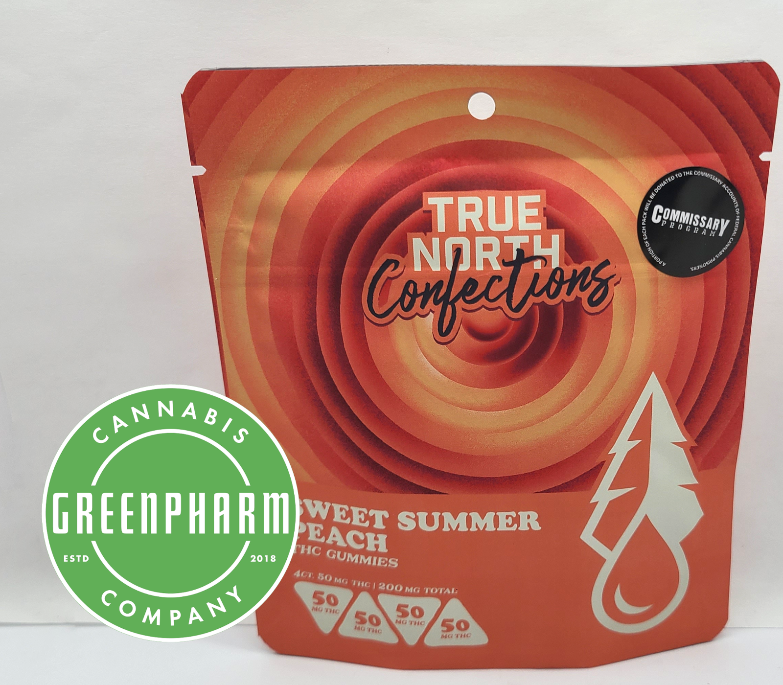 Photograph of product: Edible | True North | Summer Peach Gummies | 200mg