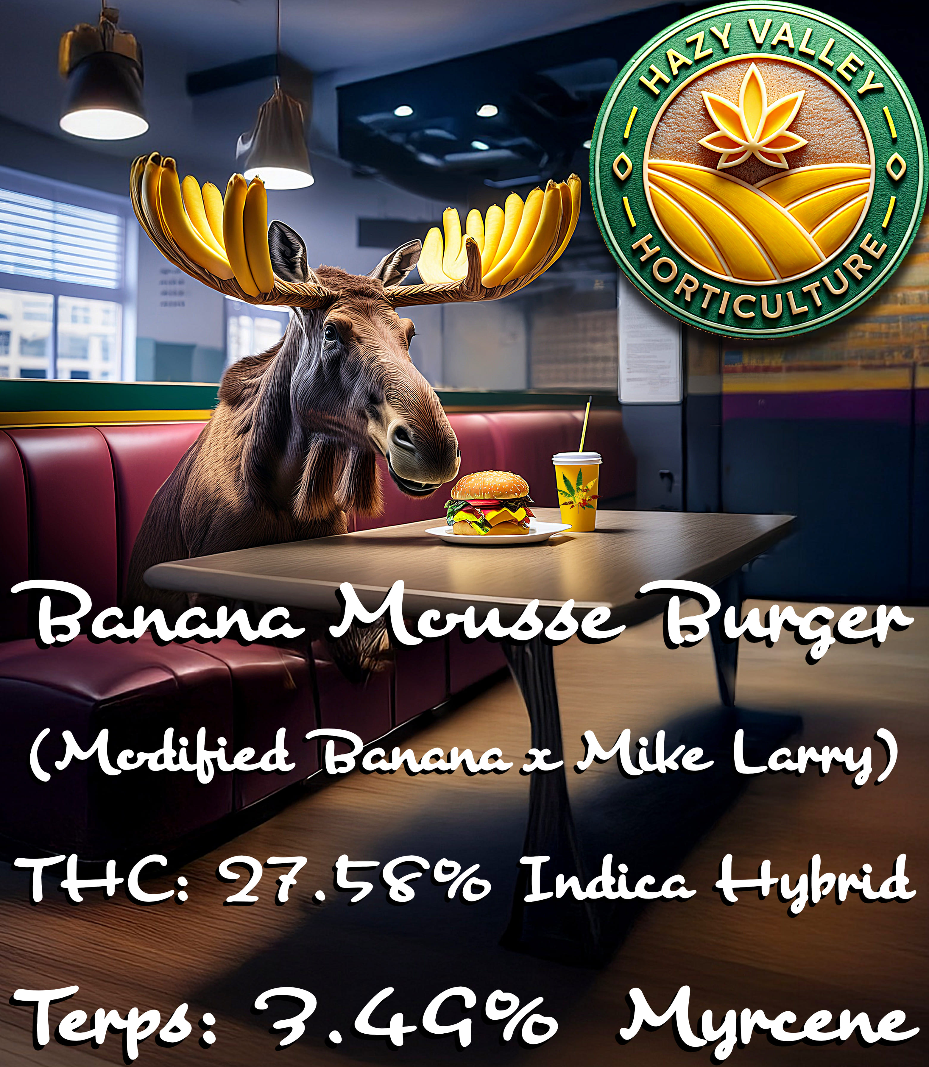 Photograph of product: Banana Mousse Burger (Hazy Valley Horticulture) - 28g