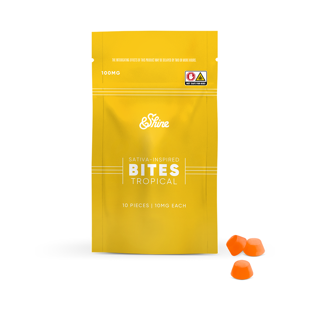 Photograph of product: &Shine - Tropical Gummies 100mg