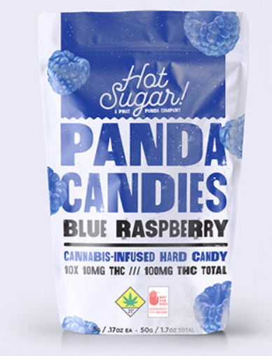 Photograph of product: (DOHC) (PP) Panda Candies 10pk 100mg Blue Raspberry (H)