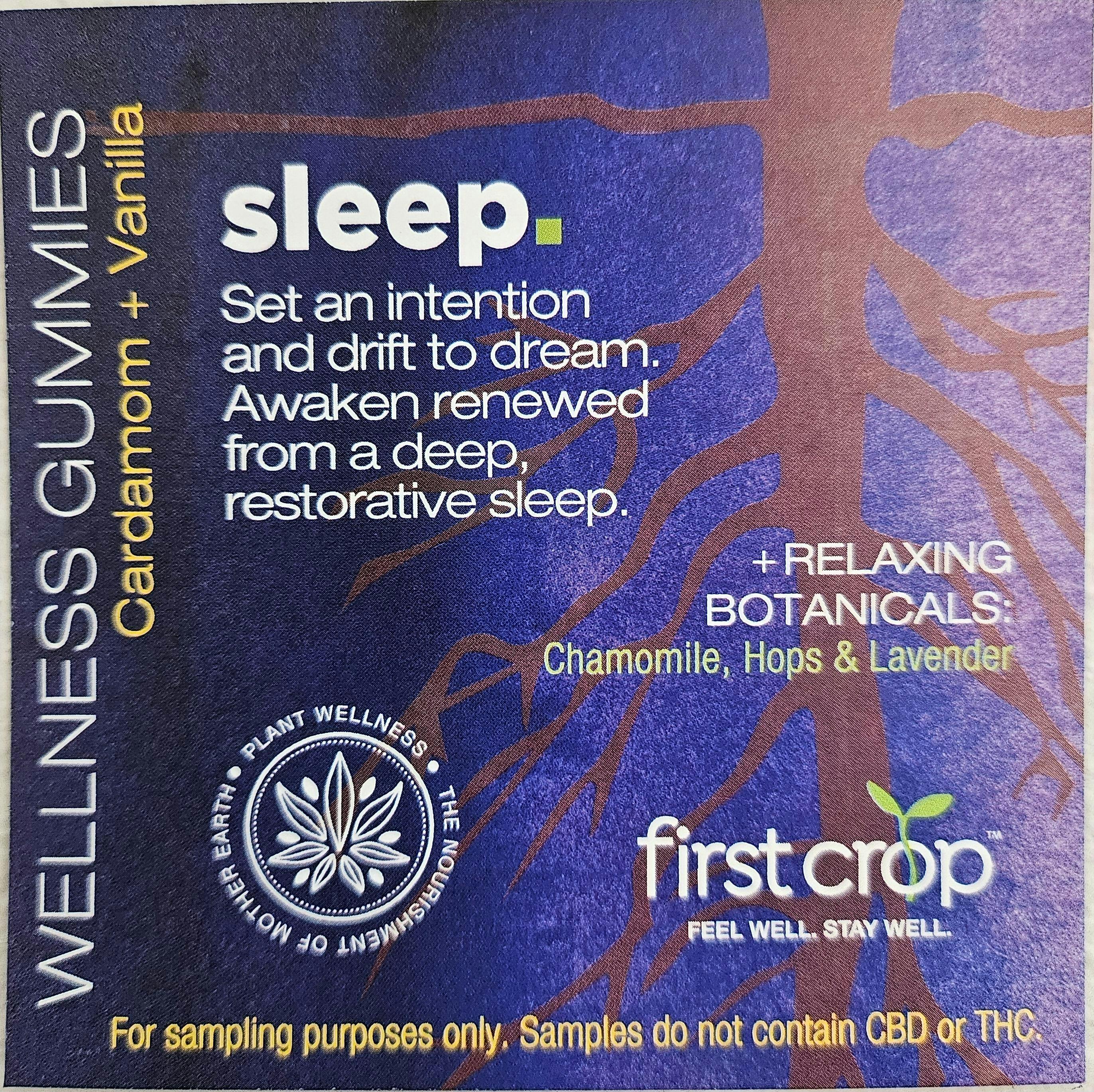 Photograph of product: First Crop - SLEEP - live rosin gummies - 100mg