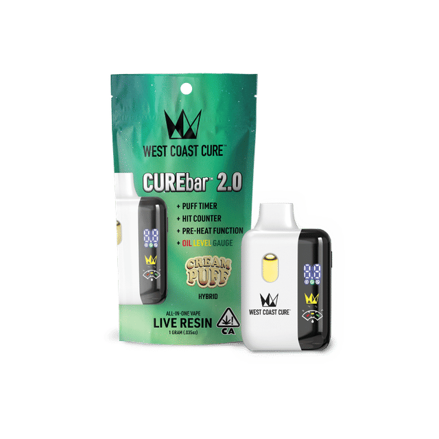 Photograph of product: 1G Cream Puff Live Resin CUREbar 2.0 AIO - 