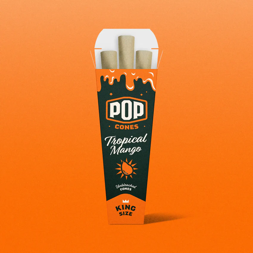 Photograph of product: POP CONES - CONES - KING SIZE - 3PK - TROPICAL MANGO