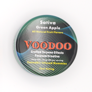Photograph of product: Voodoo | Green Apple | 1:1 TH-oui:CBD 200mg Gummies