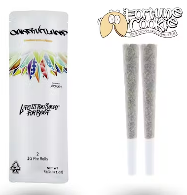 Photograph of product: Oakfruitland Fortune Cookie Dual Pack Pre-Roll 1Gx2PK