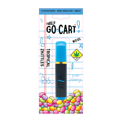 Photograph of product: Tropical Zkittlez- FlavorStrains Go-Cart - All-In-One - 1g