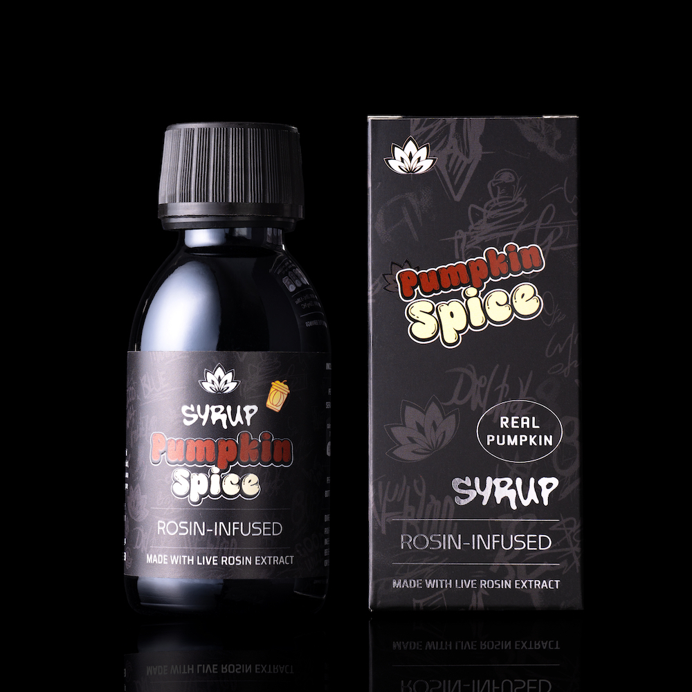 Photograph of product: Pumpkin Spice | Blue River | Live Rosin Infused Syrup | 300mg