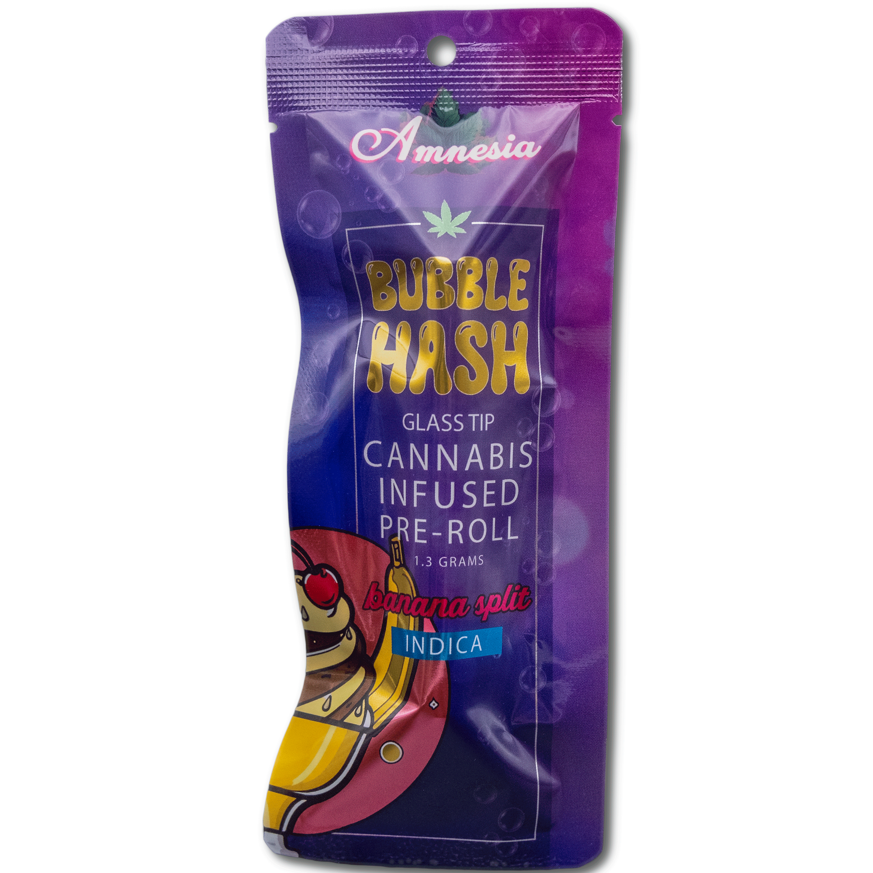 Photograph of product: Banana Split | 1.3G Glass Tip Bubble au chocolat Preroll