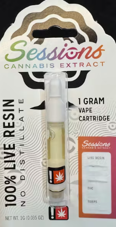 Photograph of product: Cartridge - 1g Live Resin Sessions - Skunk