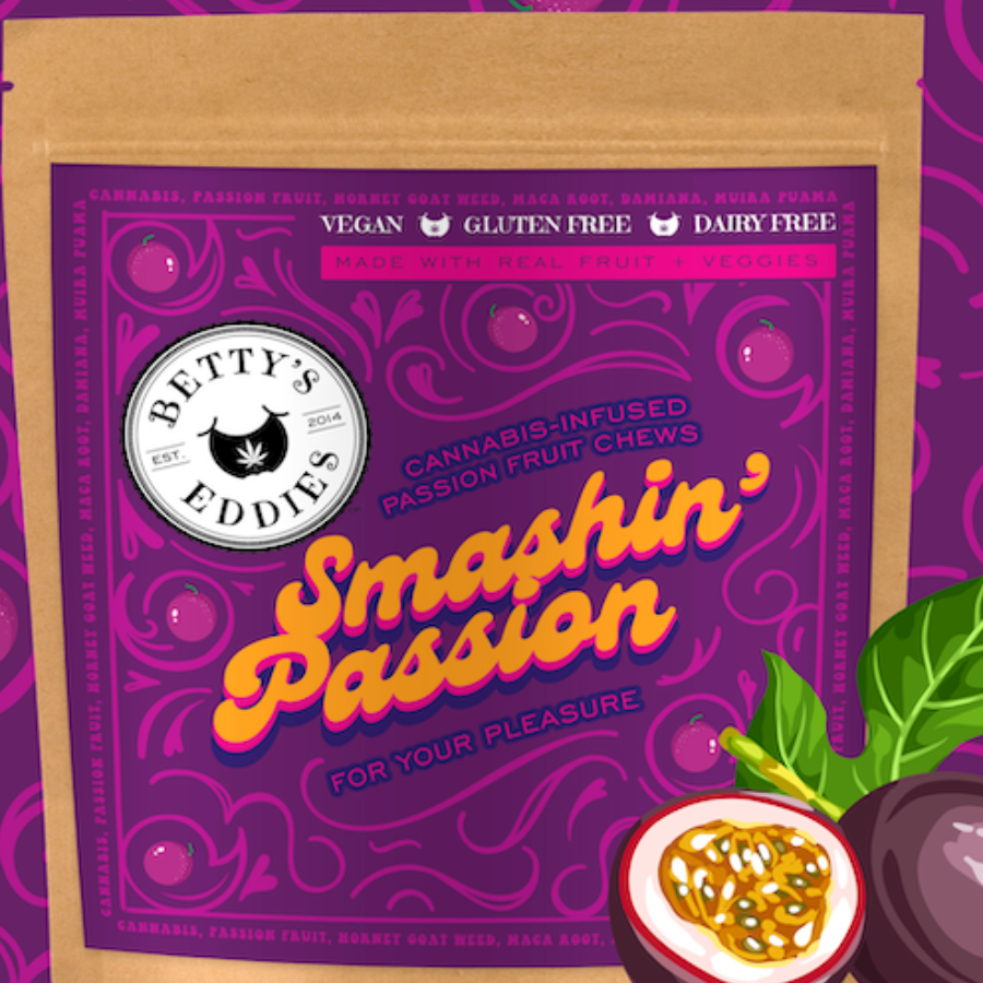 Photograph of product: Smashin' Passion Fruit Chews | 50mg