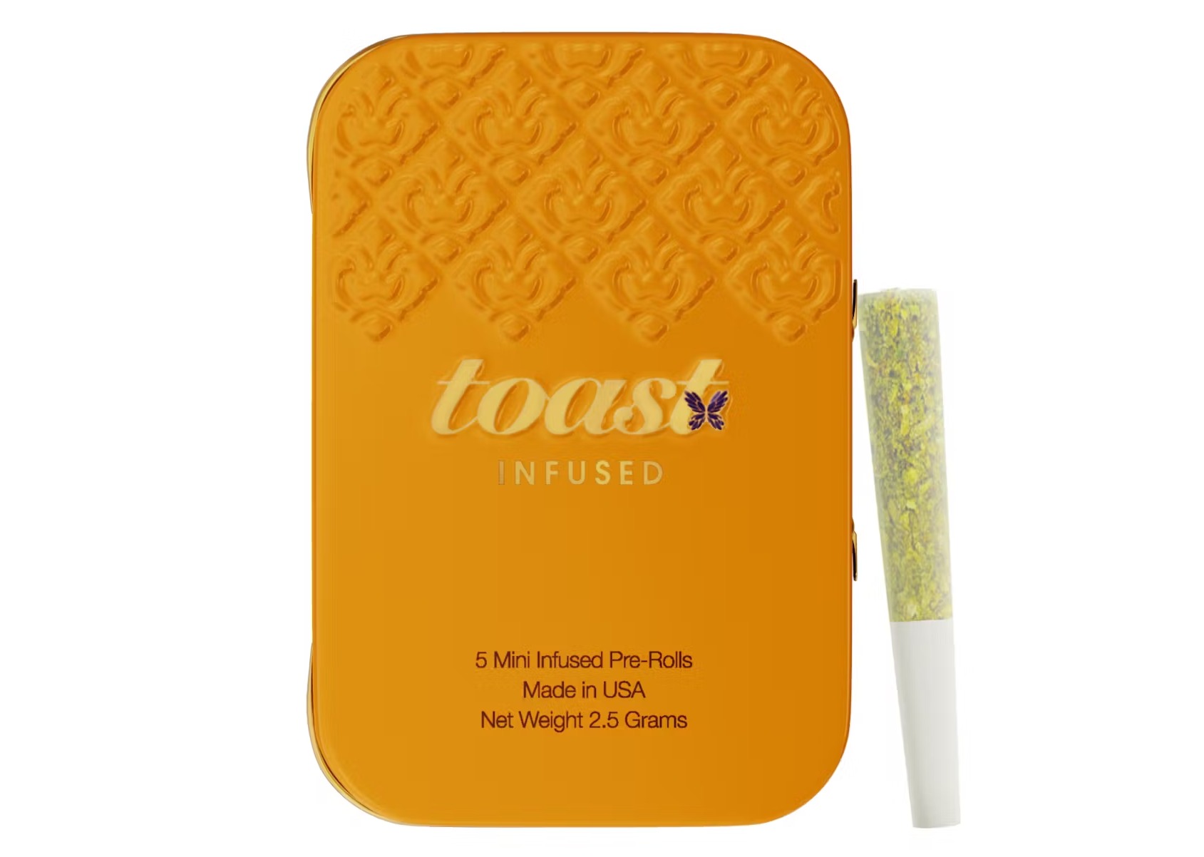 Photograph of product: toast | The Diamond Cake | 0.5g Diamond Infused Pre-Rolls | 5pk
