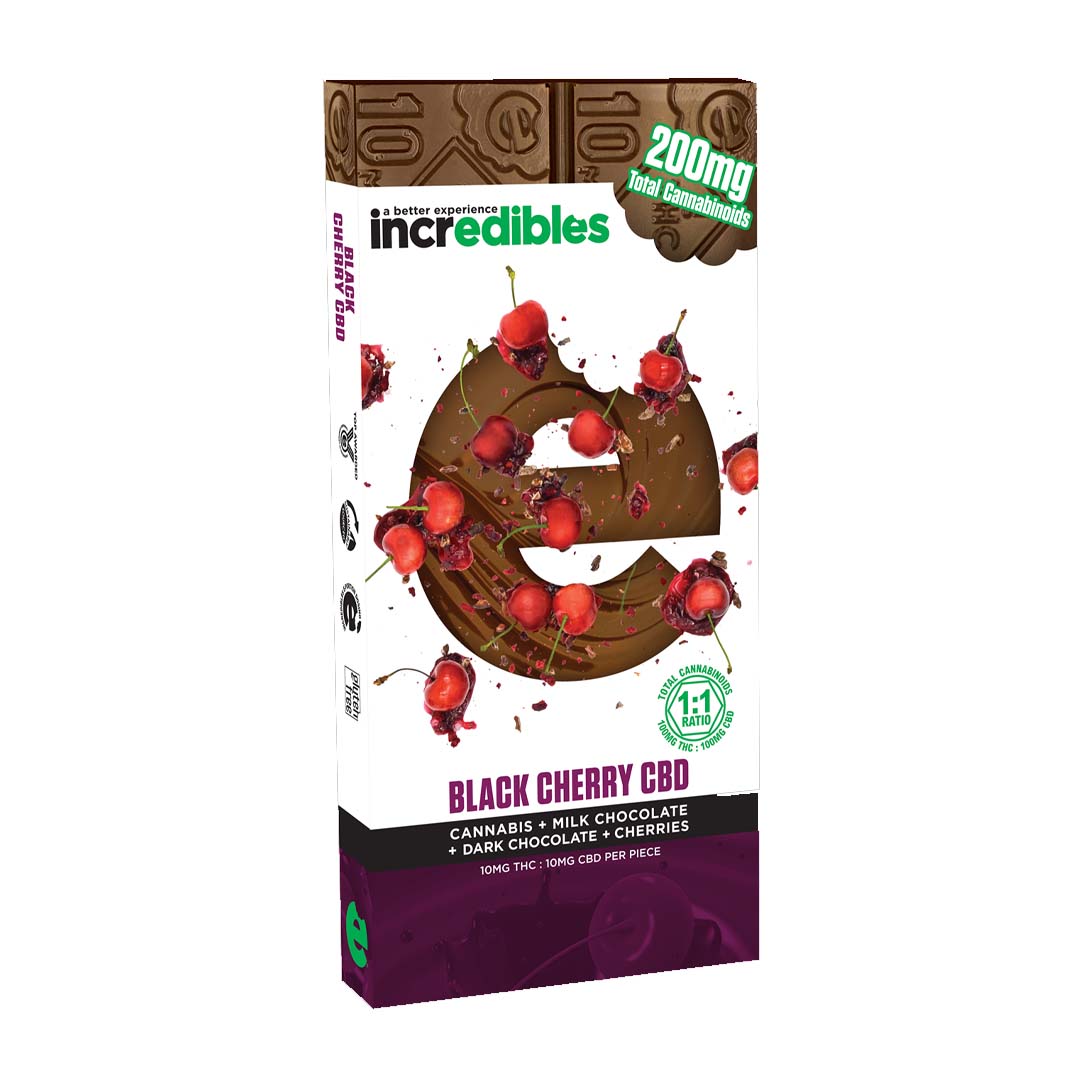Photograph of product: Black Cherry Bar - 1:1 TH-oui/CBD - Incredibles