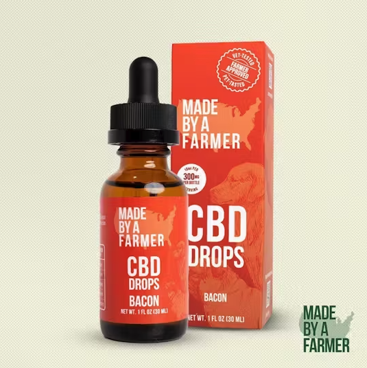 Photograph of product: Made By A Farmer 300mg CBD Pet Drops - Bacon Flavored