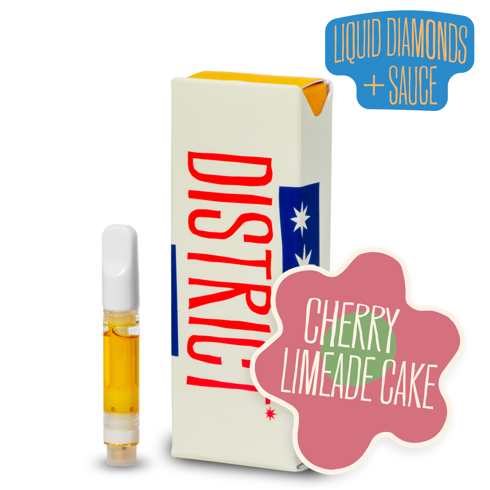 Photograph of product: Cherry Limeade Cake Liquid Diamonds and Sauce Vape Cartridge