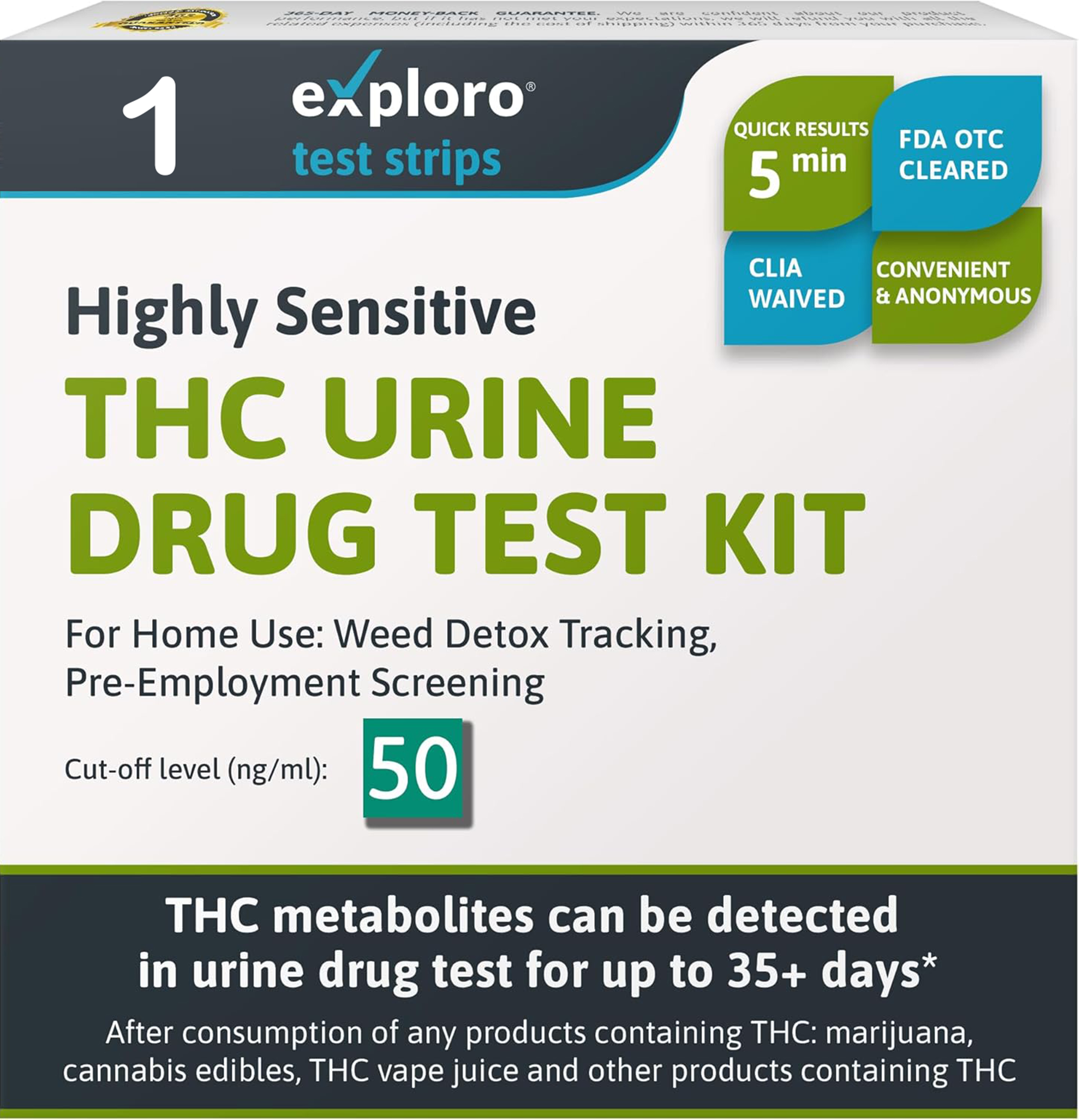 Photograph of product: Exploro | TH-oui Urine Test | 50 ng/ml
