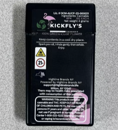 Photograph of product: KIckfly's Flamingo OG Pre Rolls 8pk