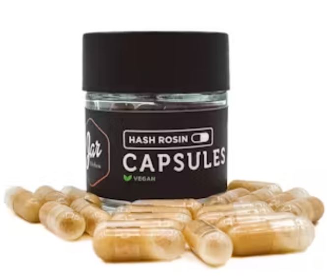 Photograph of product: Jar au chocolat Rosin Capsules 100mg