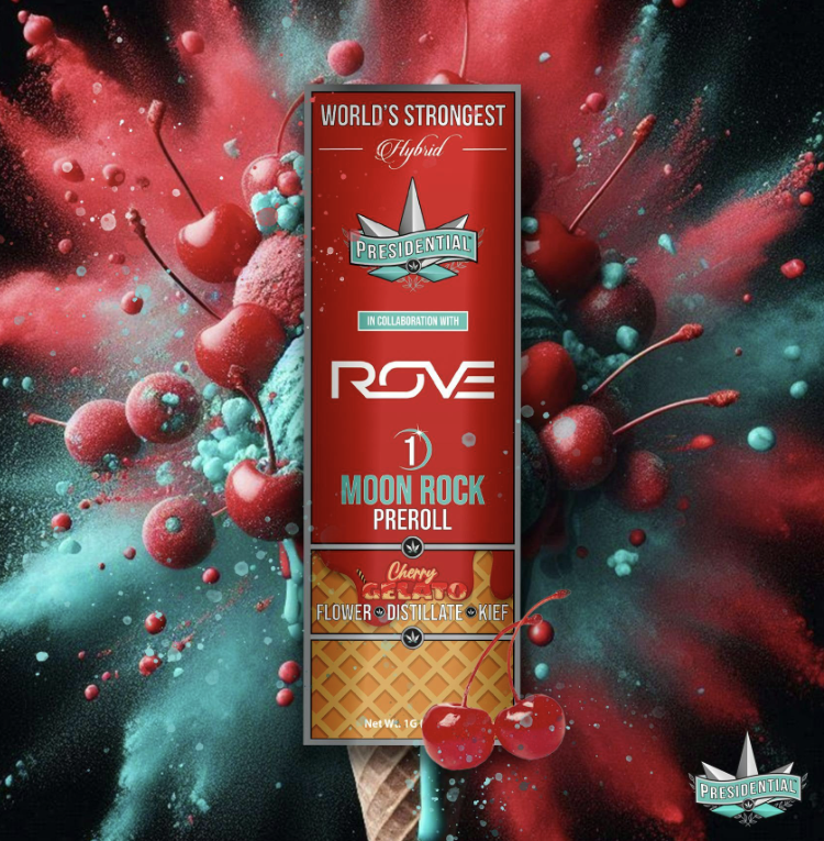 Photograph of product: Cherry Gelato Mini Moonrock Prerolls